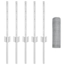 vidaXL Kerítés oszlopokkal Ezüst 0,4 x 10 m Acél