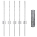 vidaXL Kerítés oszlopokkal Ezüst 0,4 x 10 m Acél