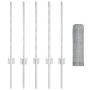 vidaXL Kerítés és Oszlop Ezüst 0,5 x 10 m Acél