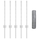 vidaXL Kerítés és Oszlop Ezüst 0,5 x 10 m Acél