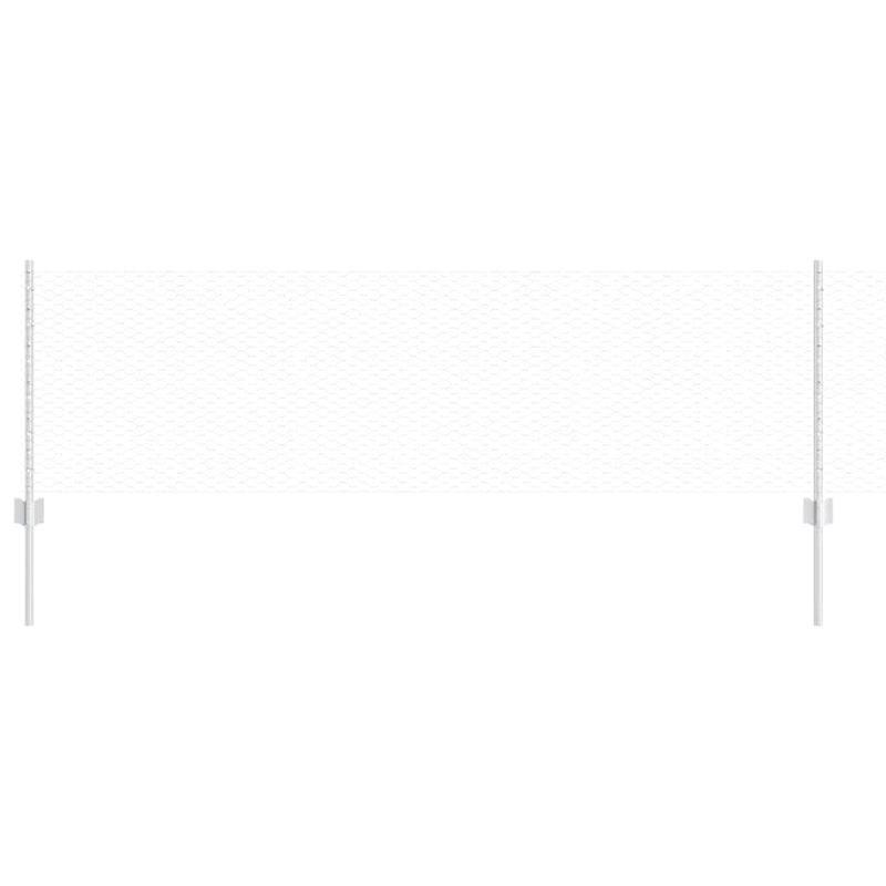 vidaXL Kerítés oszlopokkal Ezüst 0,6 x 10 m Acél
