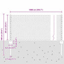 vidaXL Kerítés és Oszlop Ezüst 0,6 x 10 m Acél