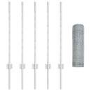 vidaXL Kerítés oszlopokkal Ezüst 0.8 x 10 m Acél