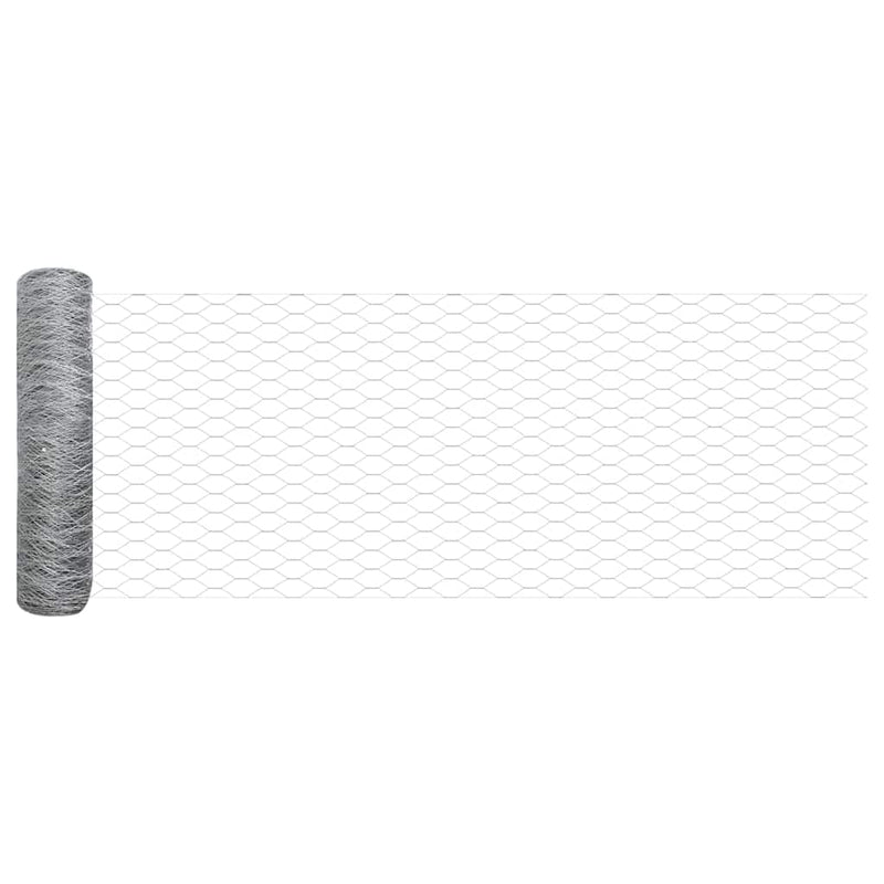 vidaXL Kerítés oszlopokkal Ezüst 0.8 x 10 m Acél