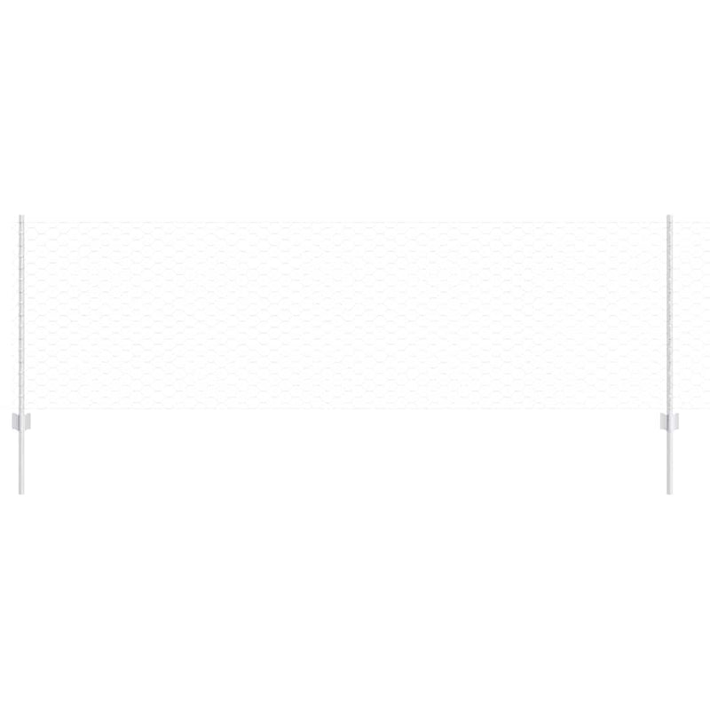 vidaXL Kerítés oszlopokkal Ezüst 0.8 x 10 m Acél