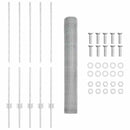 vidaXL Kerítés oszlopokkal Ezüst 1.2 x 10 m Acél