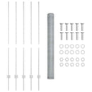 vidaXL Kerítés oszlopokkal Ezüst 1.4 x 10 m Acél