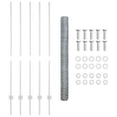 vidaXL Kerítés oszlopokkal Ezüst 1.4 x 10 m Acél