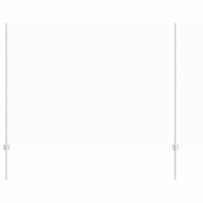 vidaXL Kerítés oszlopokkal Ezüst 1.5 x 10 m Acél