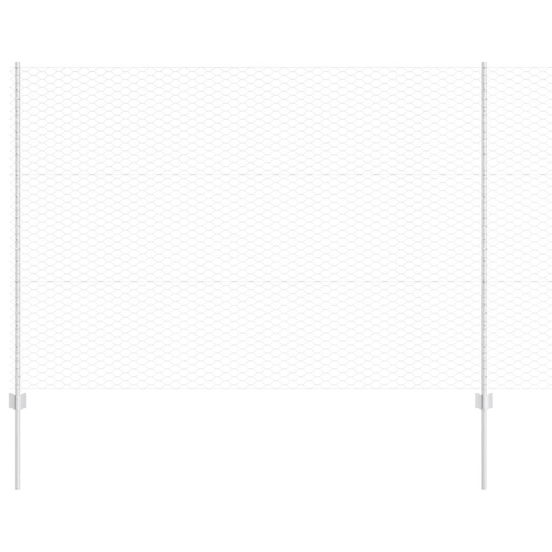 vidaXL Kerítés oszlopokkal Ezüst 1.5 x 10 m Acél