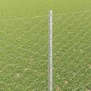 vidaXL Hatszögletű kerítés oszlopokkal 10 x 1,5 m Horganyzott Acél