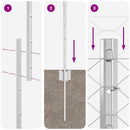 vidaXL Hatszögletű kerítés oszlopokkal 10 x 1,5 m Horganyzott Acél