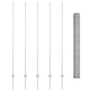 vidaXL Kerítés oszlopokkal Ezüst 1.6 x 10 m Acél