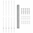 vidaXL Kerítés oszlopokkal Ezüst 1.6 x 10 m Acél