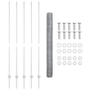 vidaXL Kerítés oszlopokkal Ezüst 1.6 x 10 m Acél