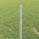 vidaXL Hatszögletű kerítés oszlopokkal 25 x 0,4 m Horganyzott Acél