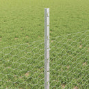 vidaXL Hatszögletű kerítés oszlopokkal 25 x 0,5 m Horganyzott Acél