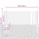vidaXL Kerítés oszlopokkal Ezüst 0.5 x 25 m Acél