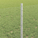vidaXL Hatszögletű kerítés oszlopokkal 25 x 0,6 m Horganyzott Acél