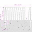vidaXL Kerítés és Oszlop Ezüst 0,6 x 25 m Acél