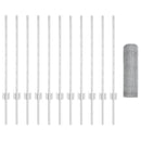 vidaXL Kerítés oszlopokkal Ezüst 0.8 x 25 m Acél