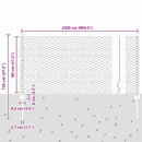vidaXL Kerítés oszlopokkal Ezüst 0.8 x 25 m Acél