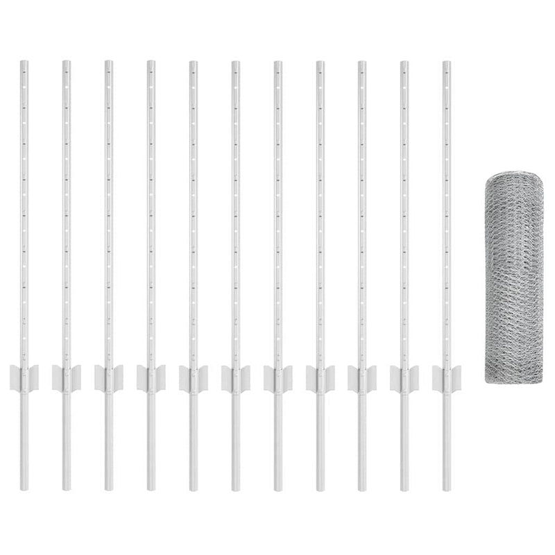 vidaXL Kerítés oszlopokkal Ezüst 0.8 x 25 m Acél
