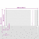vidaXL Kerítés oszlopokkal Ezüst 0.8 x 25 m Acél