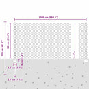 vidaXL Kerítés oszlopokkal Ezüst 0.8 x 25 m Acél