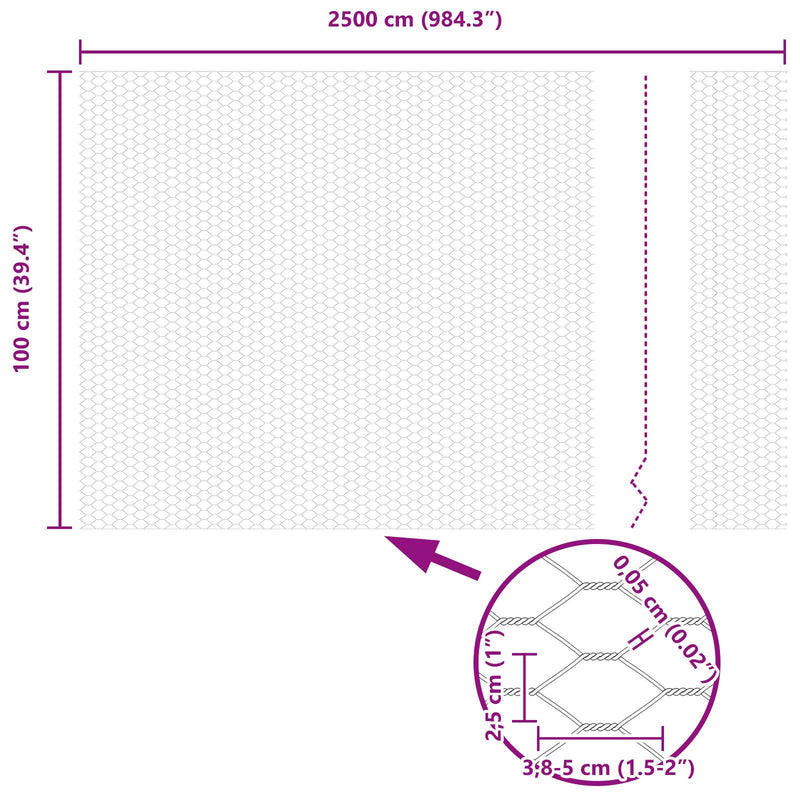 vidaXL Kerítés oszlopokkal Ezüst 1 x 25 m Acél