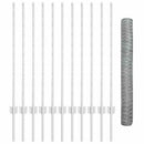 vidaXL Kerítés oszlopokkal Ezüst 1 x 25 m Acél