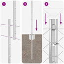 vidaXL Kerítés oszlopokkal Ezüst 1 x 25 m Acél