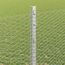 vidaXL Hatszögletű kerítés oszlopokkal 25 x 1,2 m Horganyzott Acél