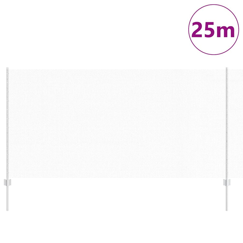 vidaXL Kerítés oszlopokkal Ezüst 1.2 x 25 m Acél