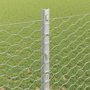 vidaXL Kerítés oszlopokkal Ezüst 1.2 x 25 m Acél