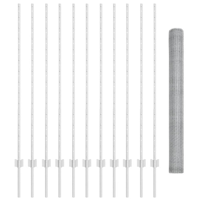 vidaXL Kerítés oszlopokkal Ezüst 1.4 x 25 m Acél
