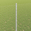 vidaXL Hatszögletű kerítés oszlopokkal 25 x 1,4 m Horganyzott Acél