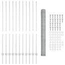 vidaXL Kerítés oszlopokkal Ezüst 1.4 x 25 m Acél