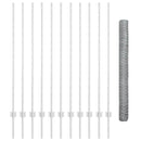 vidaXL Kerítés oszlopokkal Ezüst 1.4 x 25 m Acél