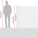 vidaXL Kerítés oszlopokkal Ezüst 1.4 x 25 m Acél