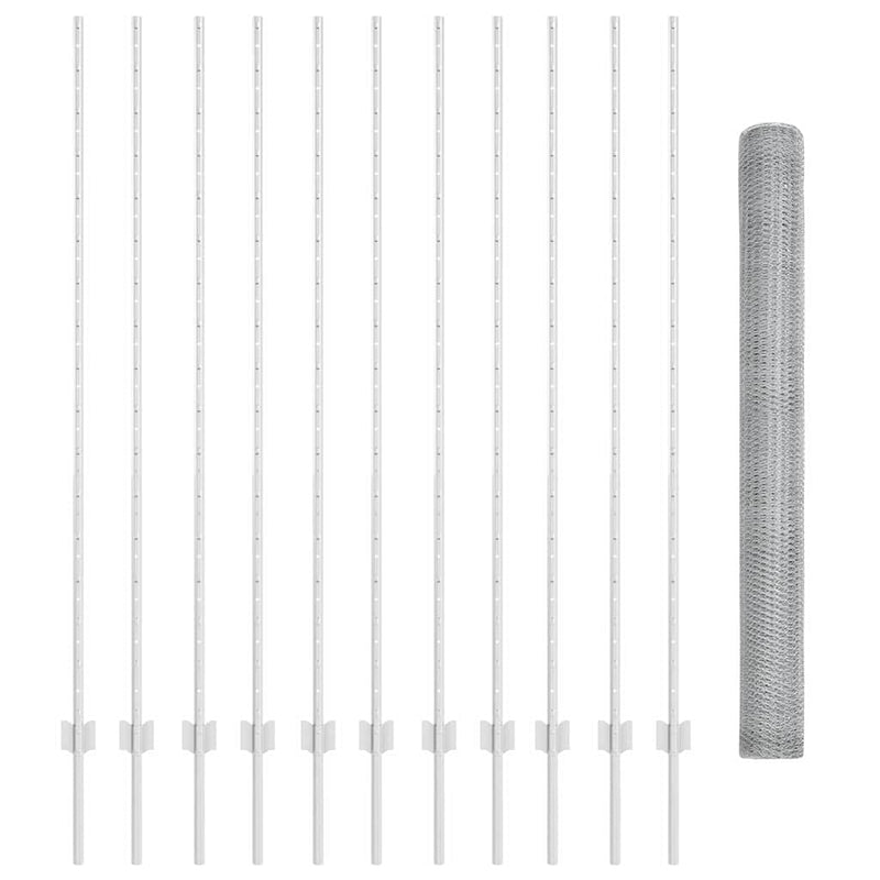 vidaXL Kerítés oszlopokkal Ezüst 1.5 x 25 m Acél
