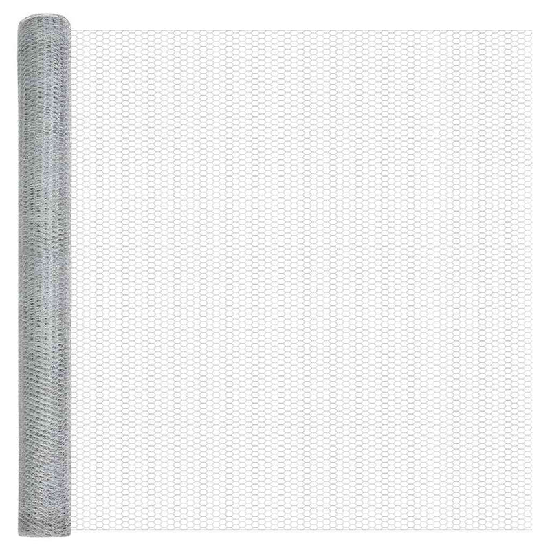 vidaXL Kerítés oszlopokkal Ezüst 1.5 x 25 m Acél
