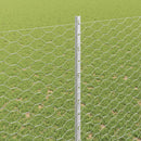 vidaXL Hatszögletű kerítés oszlopokkal 25 x 1,5 m Horganyzott Acél