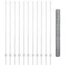 vidaXL Kerítés oszlopokkal Ezüst 1.5 x 25 m Acél