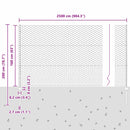 vidaXL Kerítés oszlopokkal Ezüst 1.6 x 25 m Acél