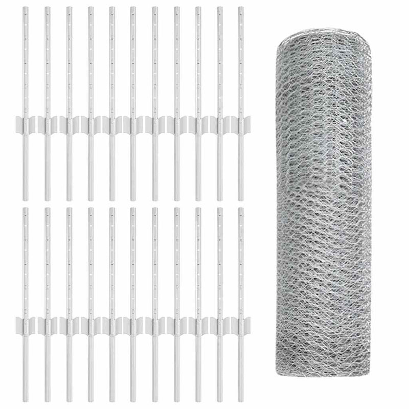 vidaXL Kerítés oszlopokkal Ezüst 0.4 x 50 m Acél