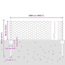 vidaXL Kerítés és Oszlop Ezüst 0,4 x 50 m Acél
