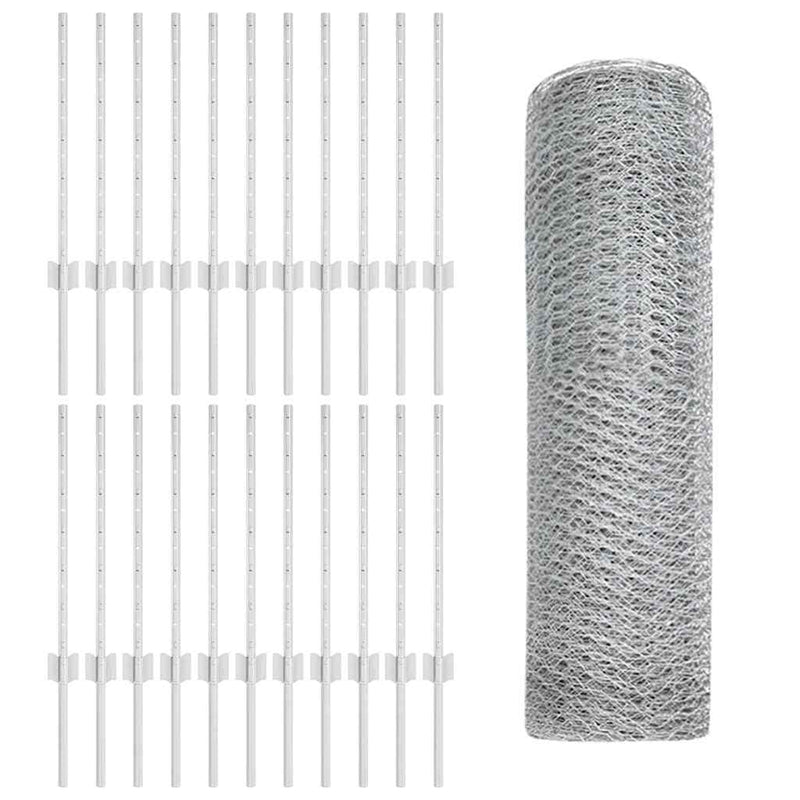 vidaXL Kerítés oszlopokkal Ezüst 0.6 x 50 m Acél