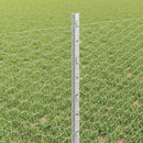 vidaXL Kerítés oszlopokkal Ezüst 0.6 x 50 m Acél