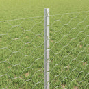 vidaXL Kerítés oszlopokkal Ezüst 0.6 x 50 m Acél